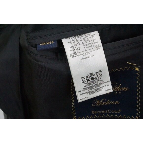 Brooks Brothers Madison Brookscool CURRENT Wool Blend Gray Striped 2 Pc Suit 40R - Picture 11 of 14